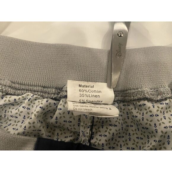 Fashion Style News Shorts Mens Medium Navy Blue Elastic Drawstring Casual Beach - Picture 11 of 11